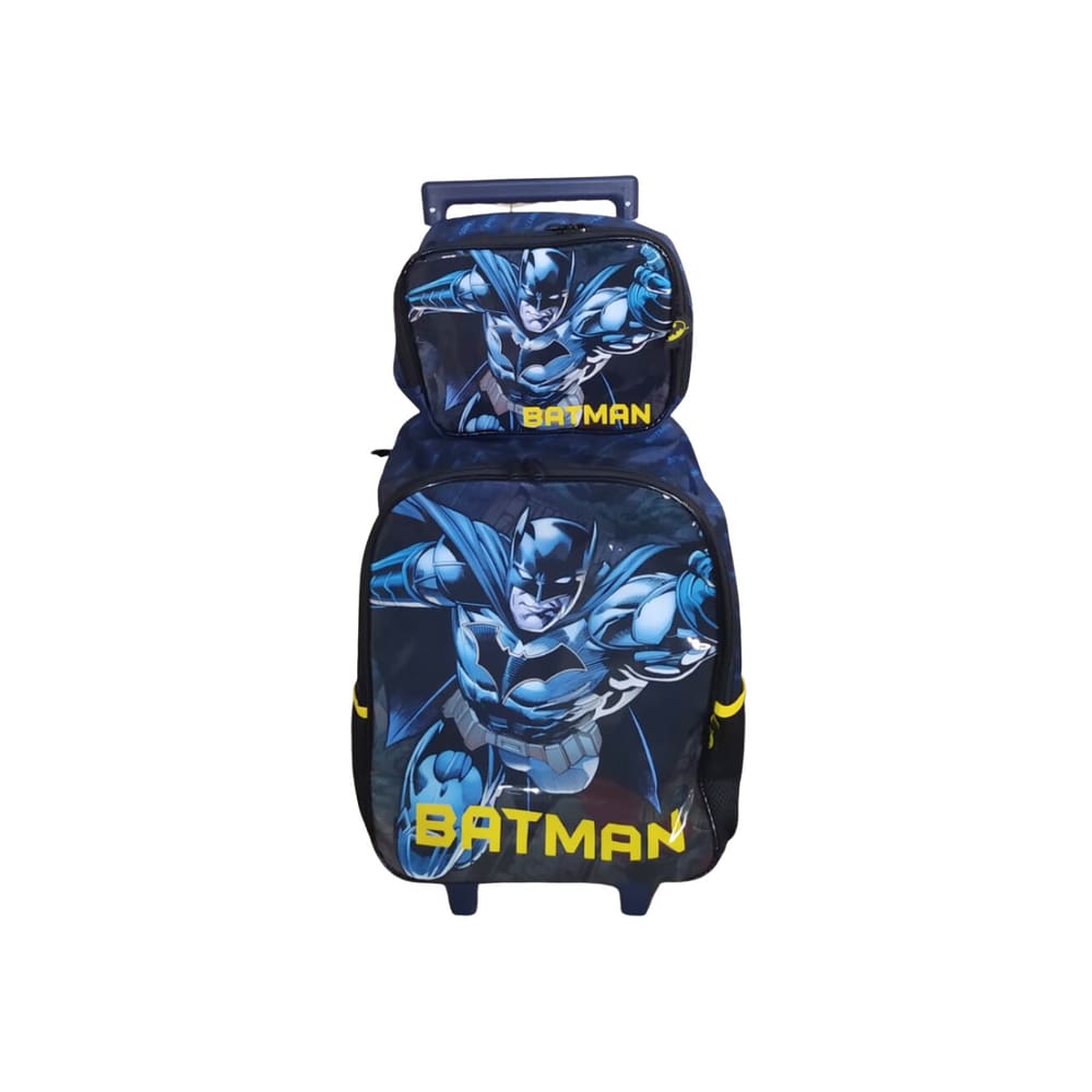 Mochila De Carrinho C/ Lancheira Do Batman Azul - Luxcel