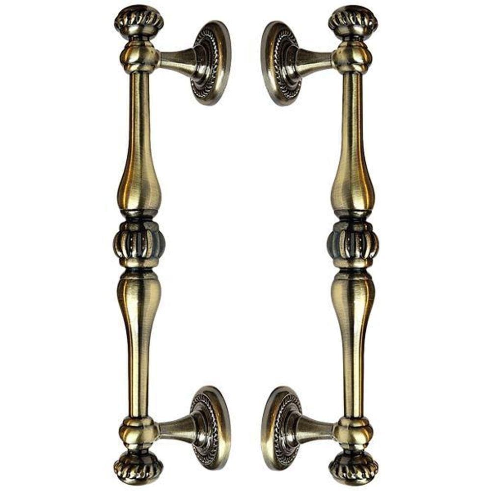 Puxador Duplo Bergen 280mm Bronze Antigo Porta Pivotante
