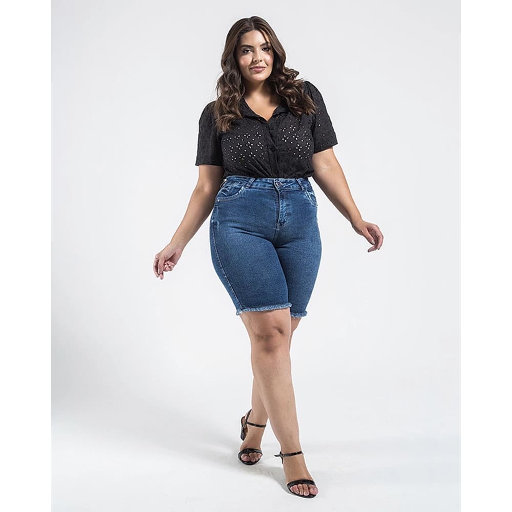 Bermuda Black Jeans Plus Size