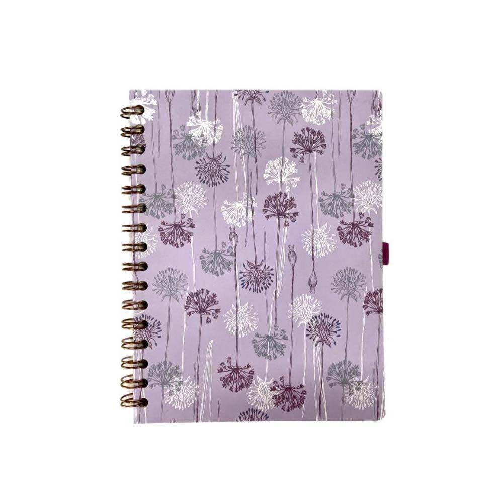 Caderno Ótima 158 Pautado Coleção Floral Lilás