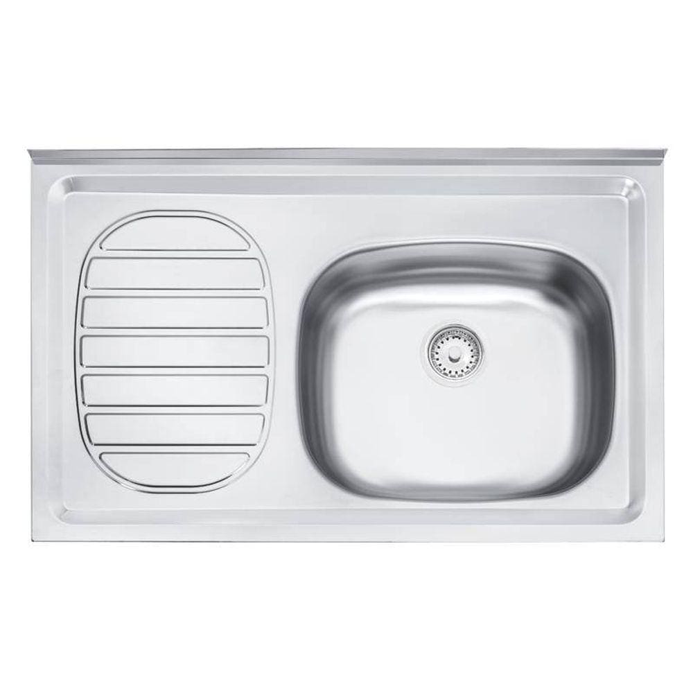 Pia De Apoio Em Aco Inox 80X50cm Tramontina Filo 40 Fx Dx