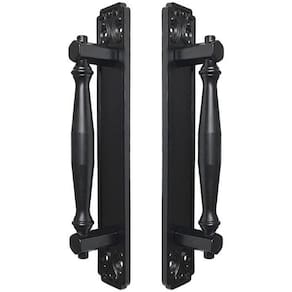 Puxador Duplo Strauss 250mm Preto Fosco Porta Pivotante