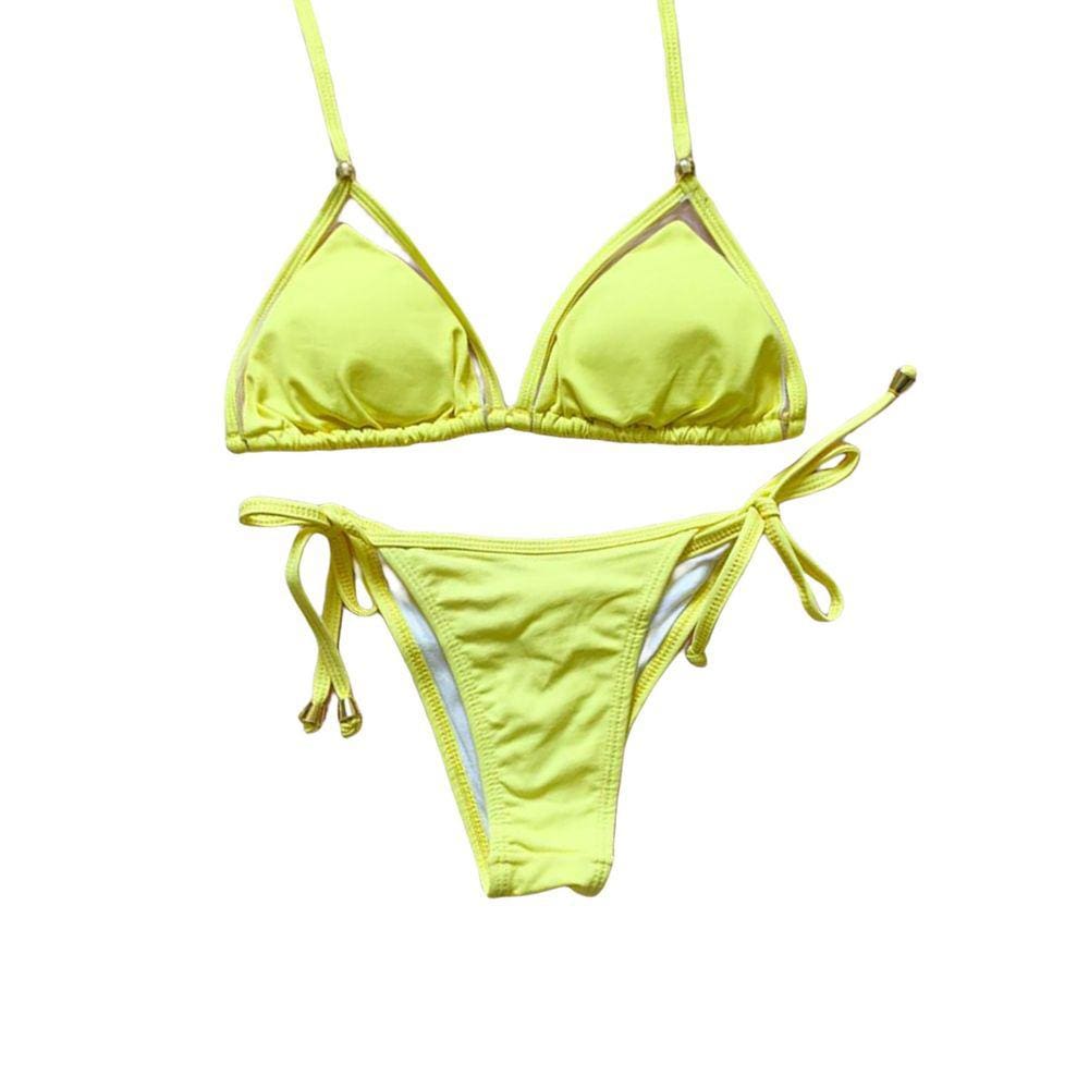 Biquíni Cortininha Tule Transparente Calcinha Empina Bumbum