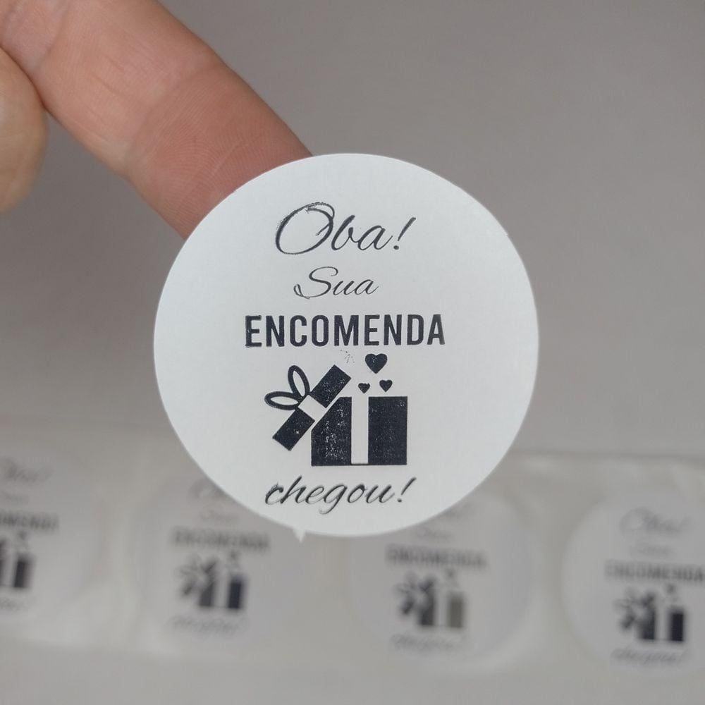 500 Adesivo Oba sua encomenda chegou 4 cm etiquetas adesivas