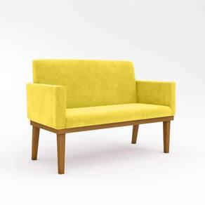 Sofá Namoradeira Confortável Sala De Estar ? Balaqui Decor Cor:amarelo