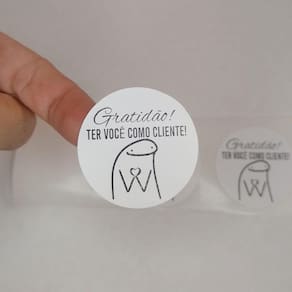 100 Etiqueta Adesiva, Adesivo Gratidão pela compra Flork