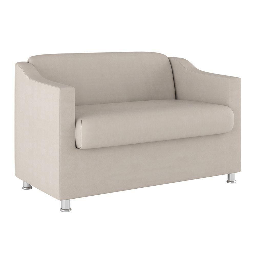 Sofá Namoradeira 2 Lugares Tilla Sala De Estar Balaqui Decor bege