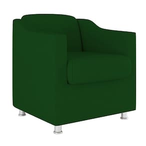 Poltrona Decorativa Escritório Cadeira Manicure Suede Cor:Verde