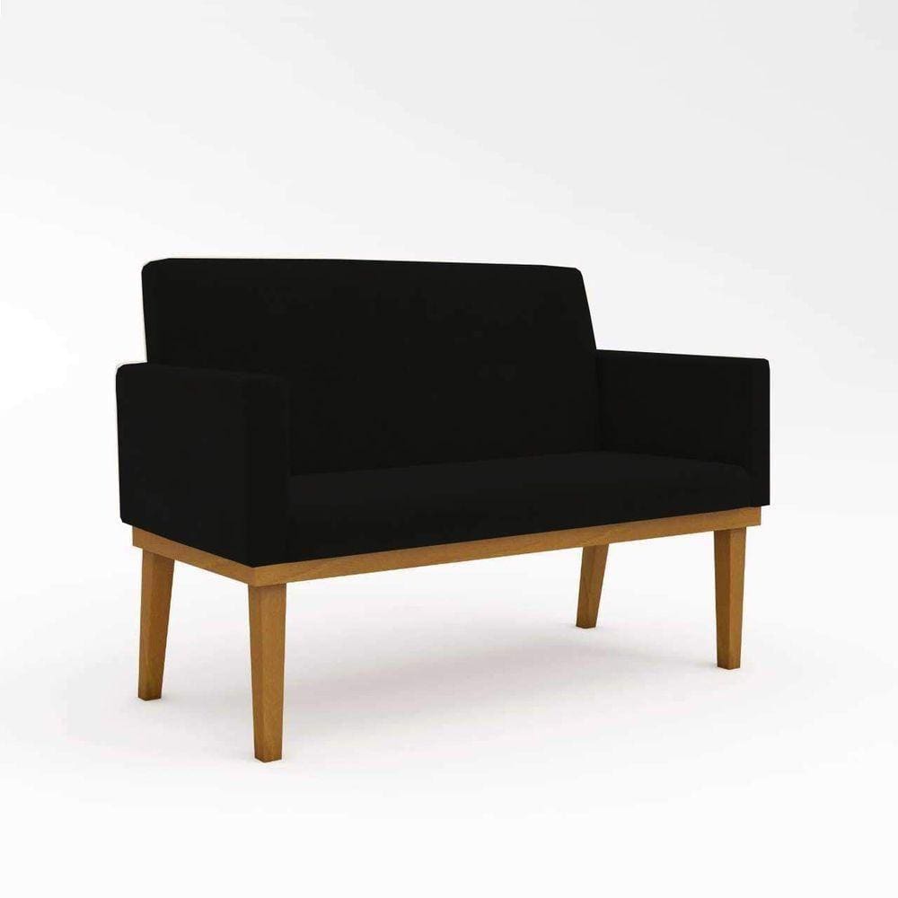 Sofá Namoradeira Confortável Sala De Estar ? Balaqui Decor Cor:preto