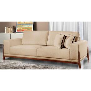 Sofá Fixo Magnus 2 Lugares Luxo 170cm Castellar Móbile Bege