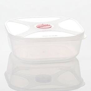Pote Multiuso Quadrado 740ml com Válvula Goiaba - Top Line