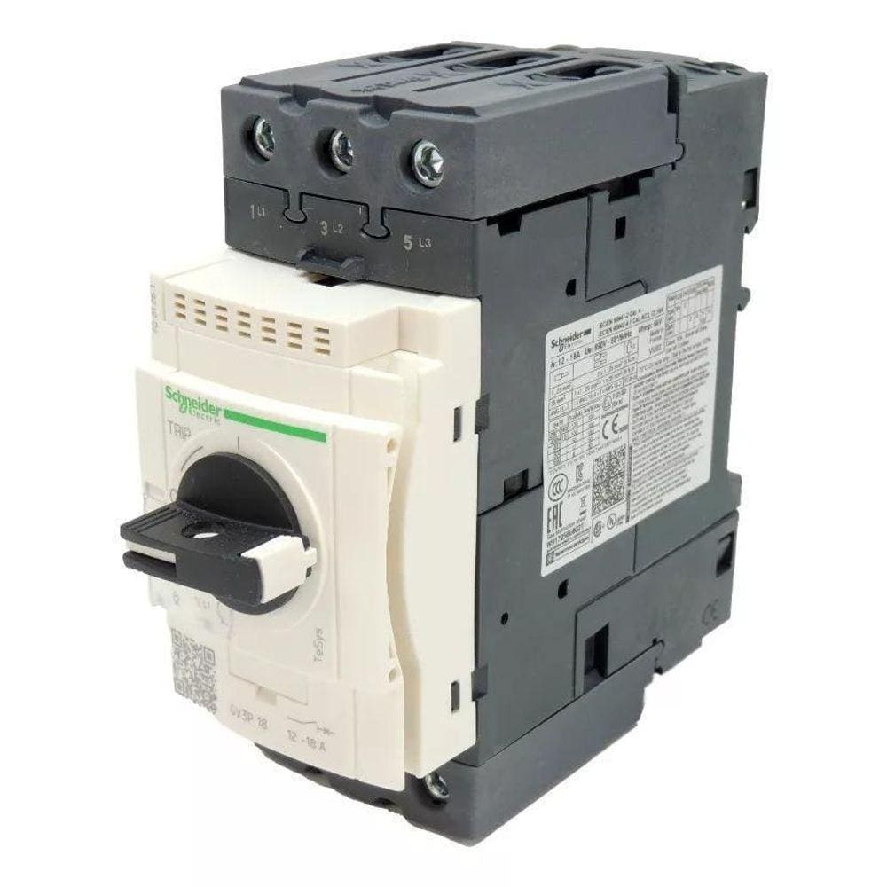 Disjuntor Motor Termomagnético Tripolar Schneider GV3P18 18A