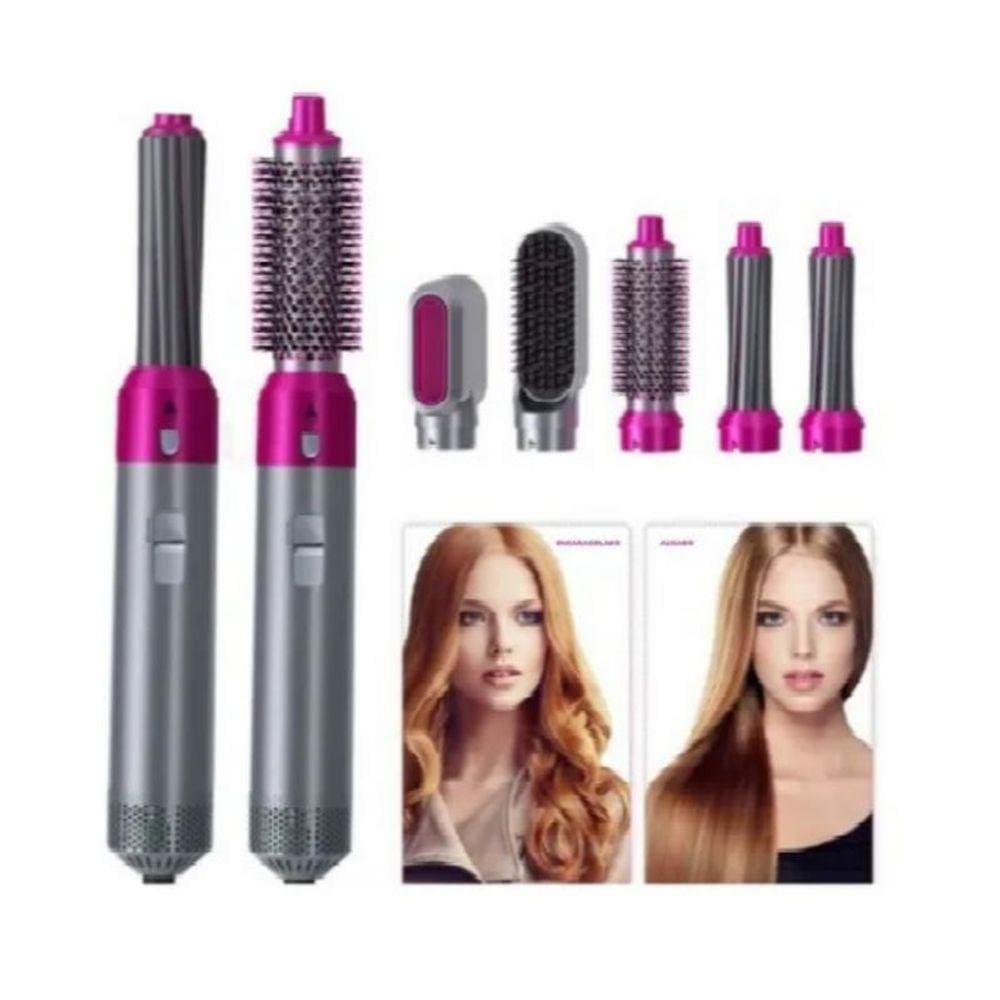Secador De Cabelo Escova Alisadora De Cabelo 5Em1 Elétrico