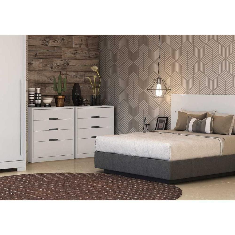 Cômoda De Quarto S824 C/ 4 Gavetas Polipropileno Branco - Kappesberg