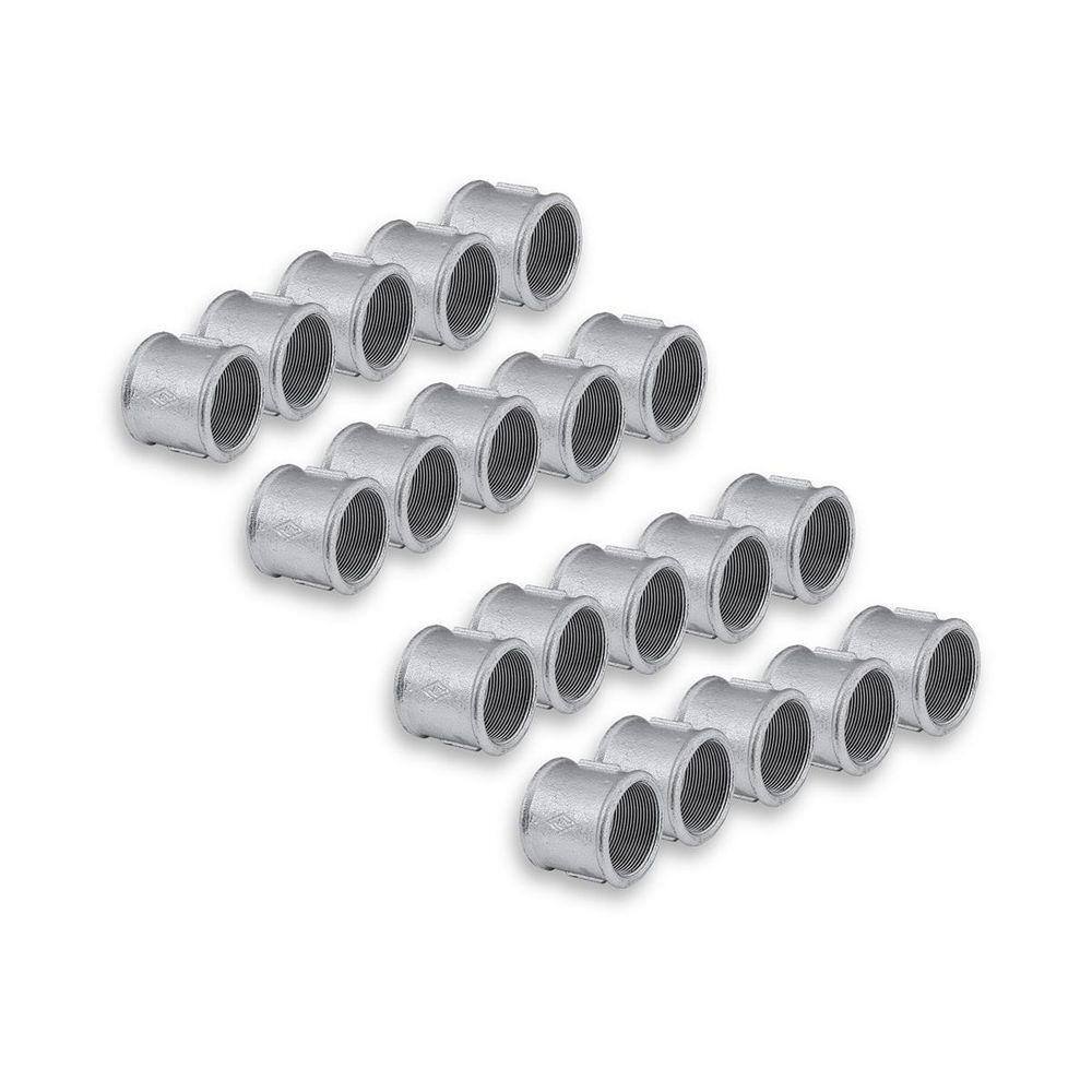 Kit Luva Galvanizada 1/2 Pol Rosca Fêmea Simples BSP - 20 Un