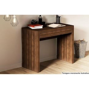 Mesa De Computador Me4107 C/ 1 Gaveta Nogal - Tecno Mobili