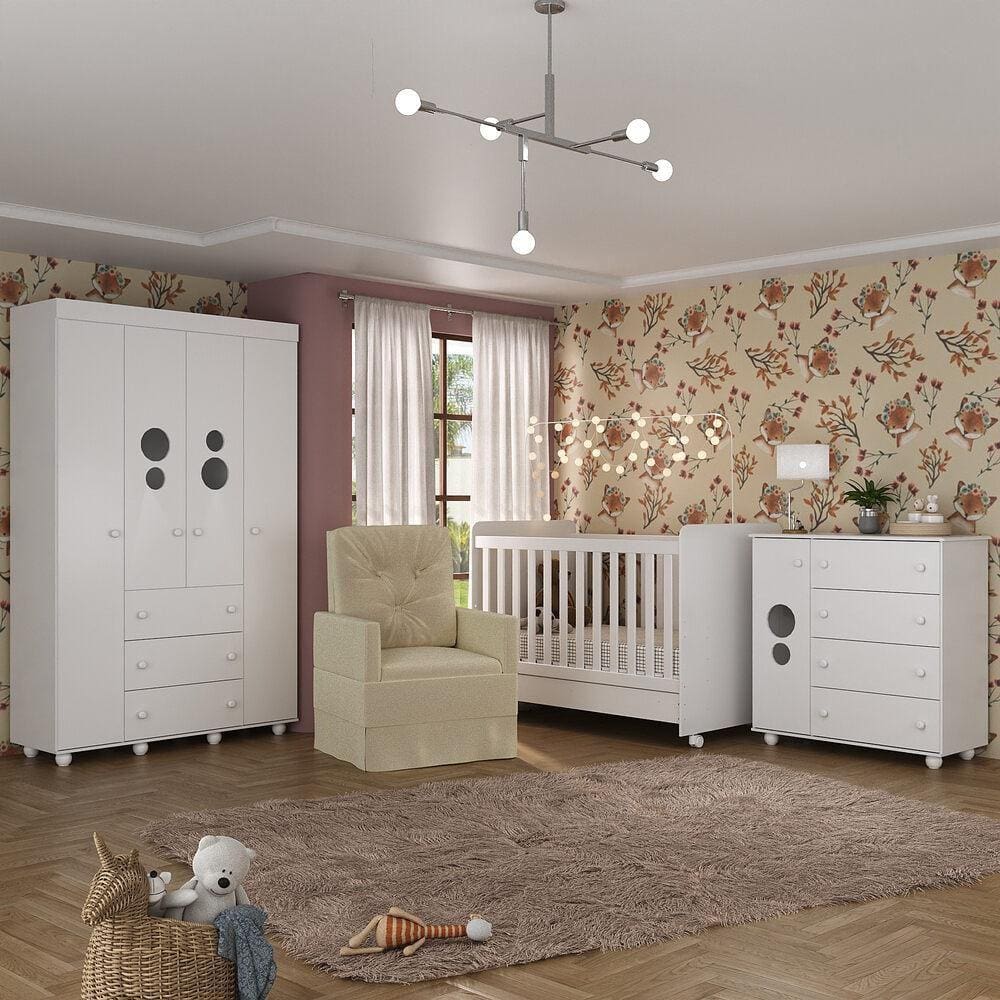 Quarto Completo com Poltrona de Amamentação Pimpolho Multimóveis MP4067