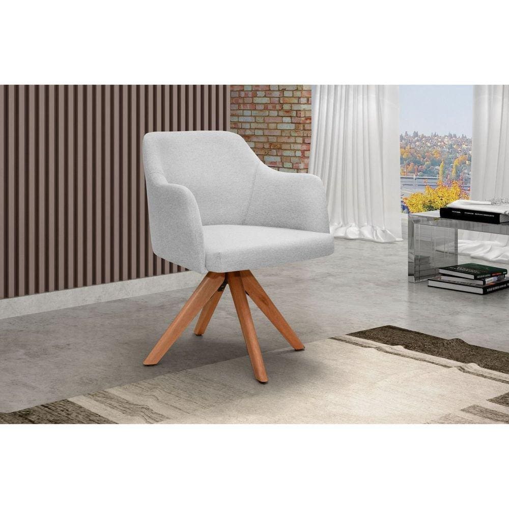 Poltrona Decorativa Giratória 65cm Eros Nude