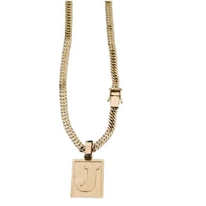 Colar Grumet Duplo Fecho Lateral Com A Inicial J