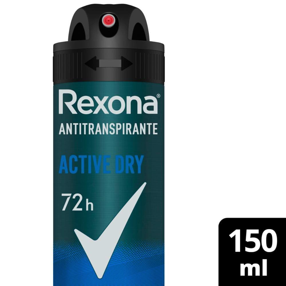 Desodorante Antitranspirante Aerosol Men Rexona Active Dry 150ml