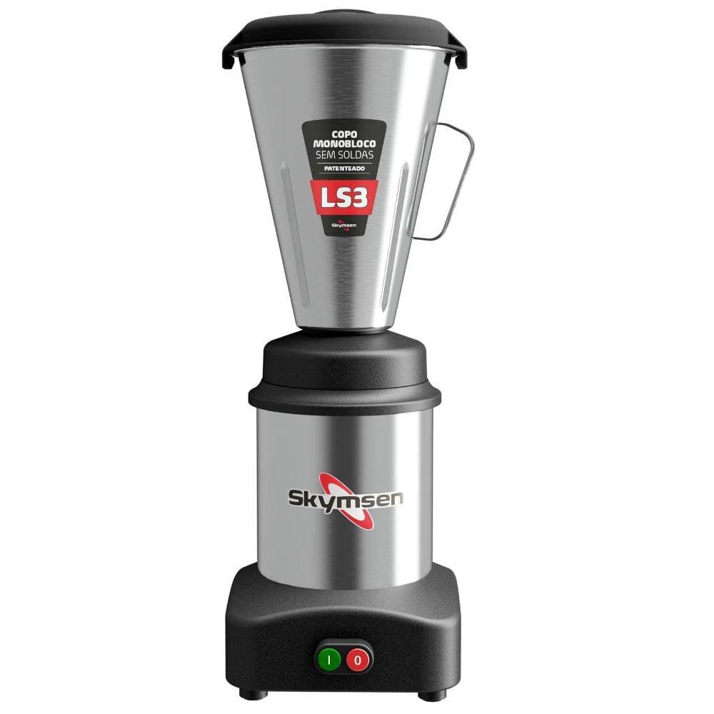 Liquidificador Industrial Inox Baixa Rotação Skymsen 3 Litros LS3