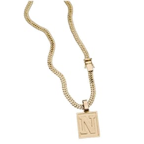 Colar Grumet Duplo Pingente Com A Inicial Para Nomes Com N