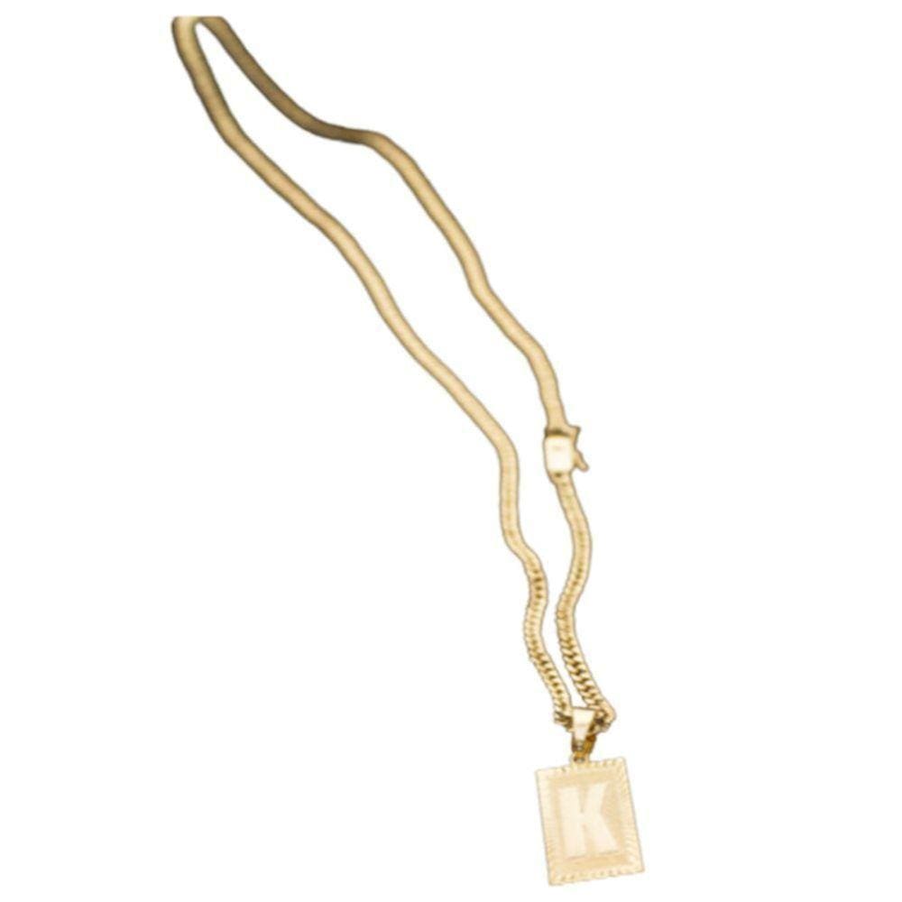 Colar Grumet 3mm Banhado 18k Inicial Com A Letra K