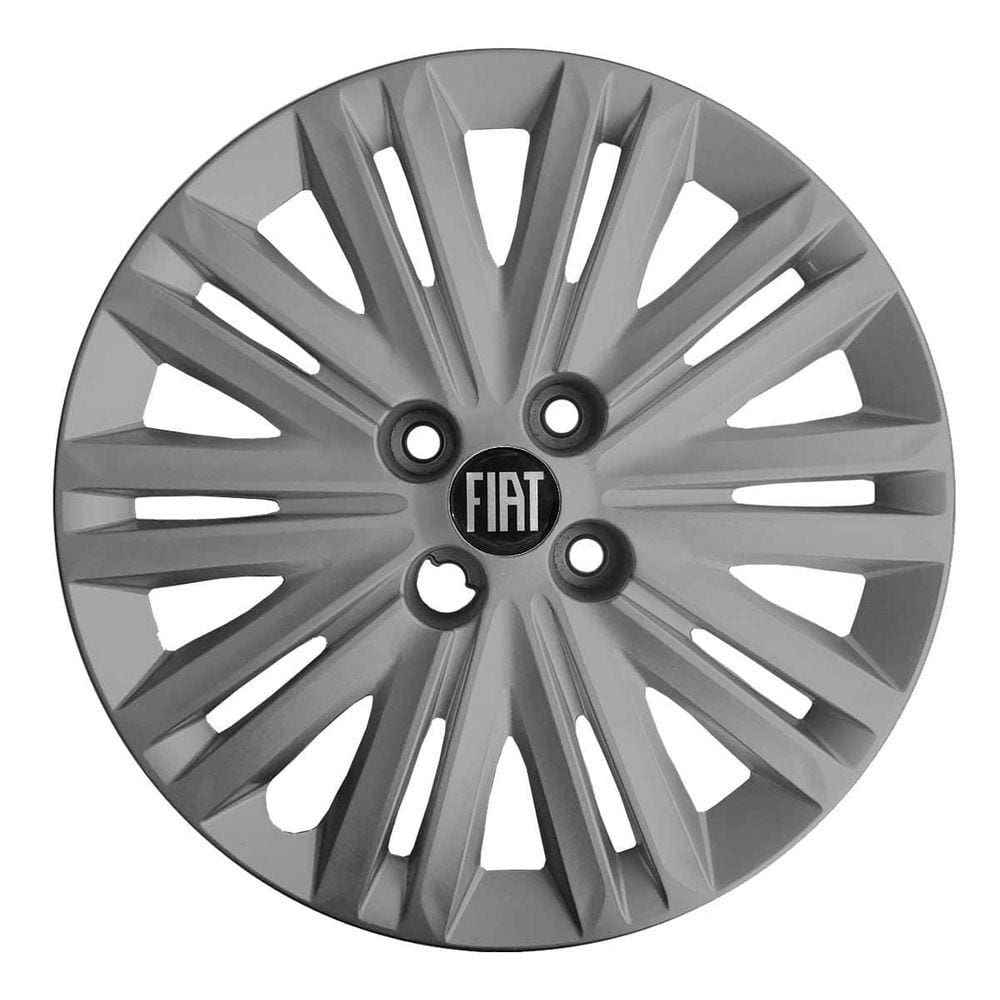 Calota Punto Idea Siena Aro 15 Grafite Logo Metal 208CP