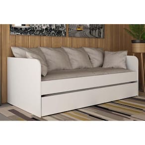 Bicama Solteiro Cm8032 C- Auxiliar Branco - Tecno Mobili