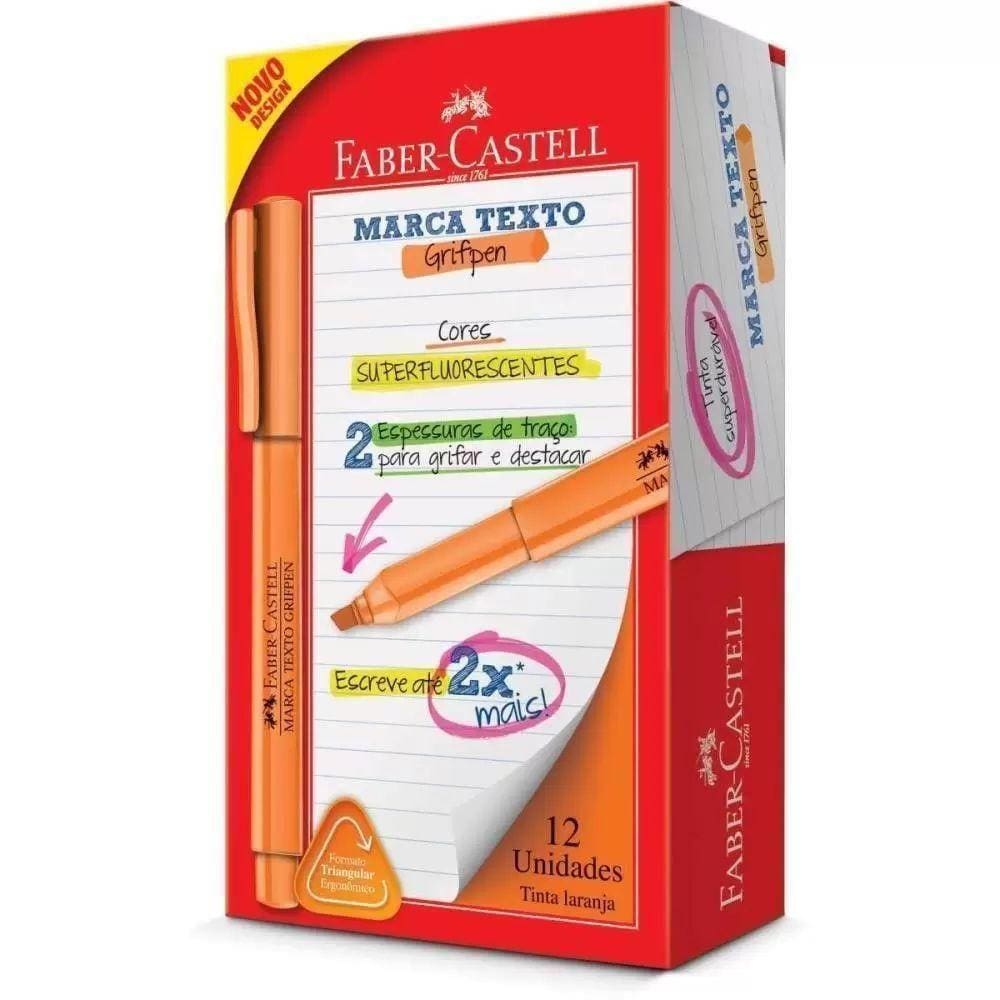 Caneta Marca Texto Faber Laranja Cx C/12 Ref Mt/lazf
