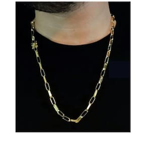 Cordão 4mm Reta De Moeda Antiga Elos Soldados Corrente Top