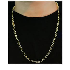 Cordão Elo Portugues 5mm De Moeda Antiga Correnti Ouro 19k