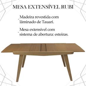 Mesa De Jantar Extensivel 133 ou 185 cm Madeira Pinhao Nacc