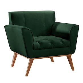 Poltrona Lyz Luxo Madeira Maciça Castellar Móbile Veludo Verde