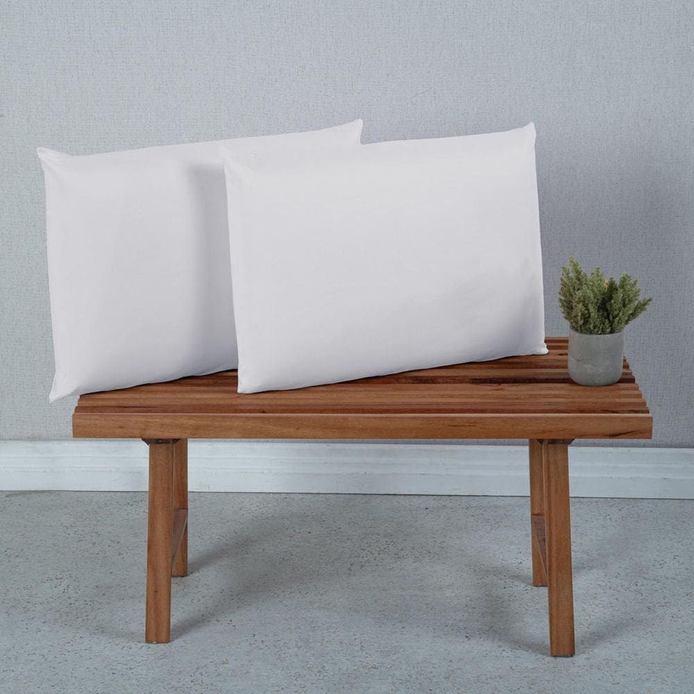 Fronha Travesseiro 2 Peças Percal 400 Fios Branco 70x50cm