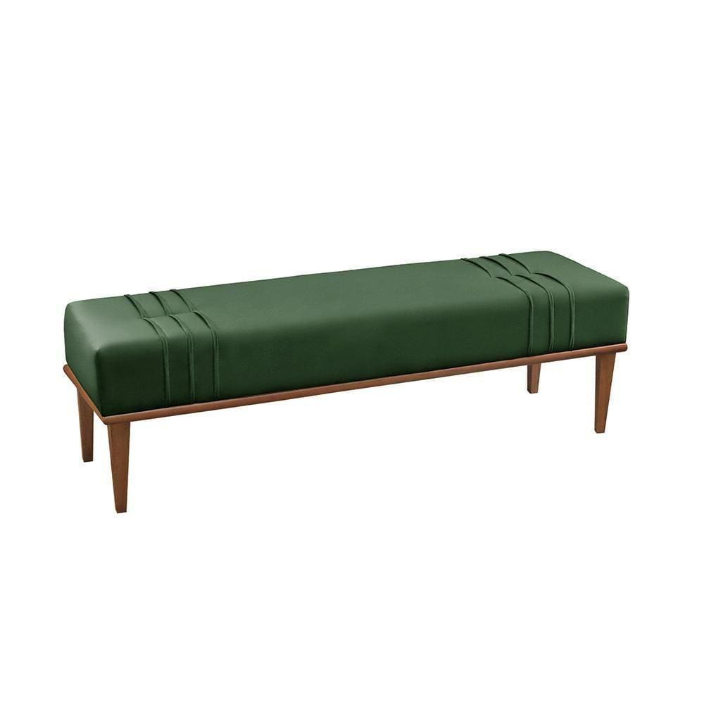 Recamier Puff Maya Luxo Madeira Maciça Castellar Móbile Veludo Verde Veludo Verde