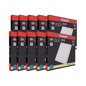Painel Led Avant Quadrado Sobrepor 30W 4000k Bivolt 10 Un
