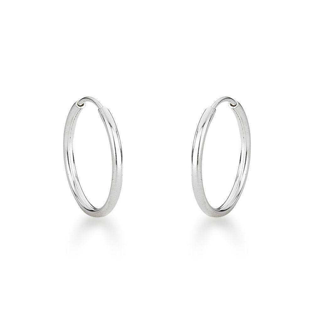 Brinco Argola Lisa Unissex Prata 925 -2,3cm