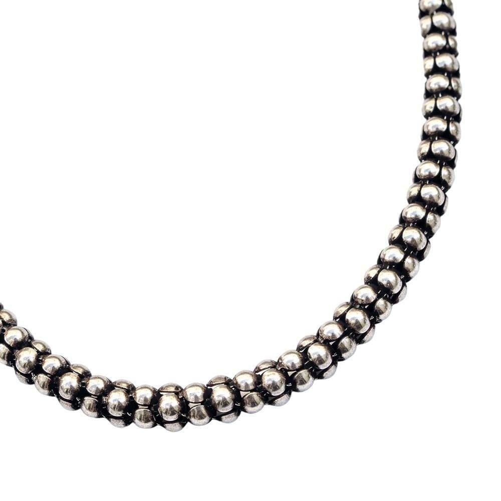 Corrente Pipoca 4,4mm Prata De Bali 925 - 45cm