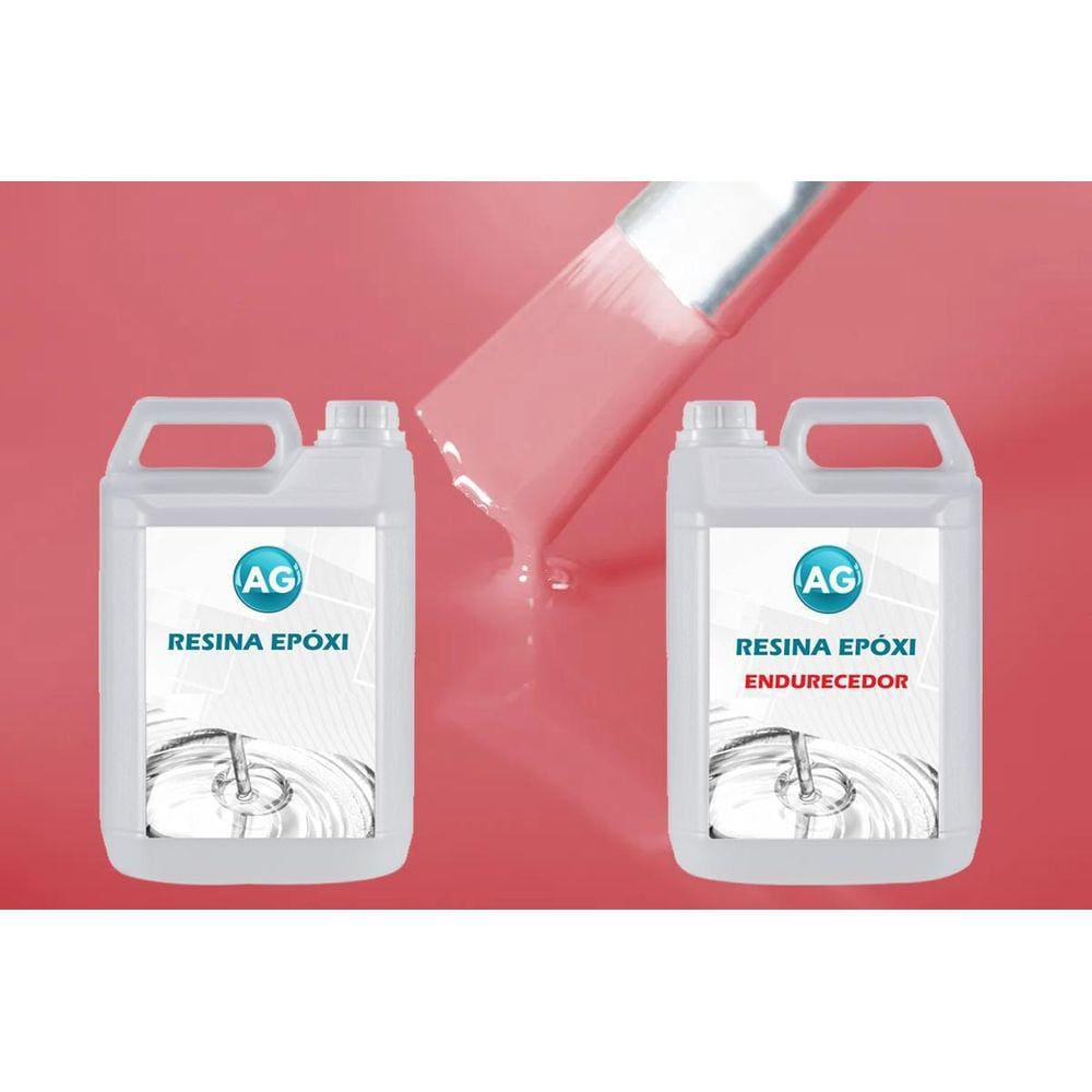 Resina Epóxi 1Kg + Cor Sólida Rosa Ral3017 Ag Alta Espessura