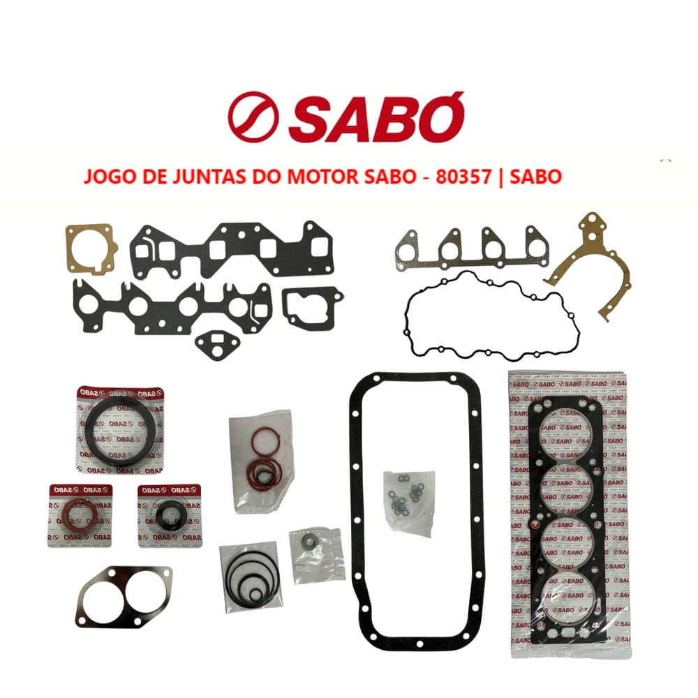 Jogo Juntas Motor Sohc L4 Cobalt Chevrolet 1.4 8V Completo 2011 A 2015 Sabó