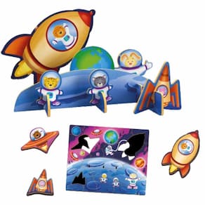Quebra-Cabeça 3D Aventura Espacial Madeira 2631 Brincadeira