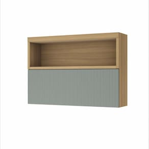 Armario Aereo 1 Porta Basculante Ripado Nesher Marquesa 120cm 100 Mdf