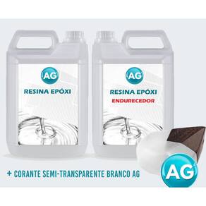 Resinas Epóxi 1Kg + Corante Semi-Transparente Branco Ag Alta