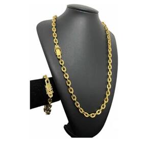 Cordão Cadeado 8mm Com Pulseira Correnti Cadiado
