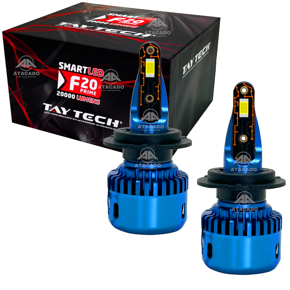 Kit Super Led maior potencia 20000 lumens H11 H3 H4 H7 H8 H27
