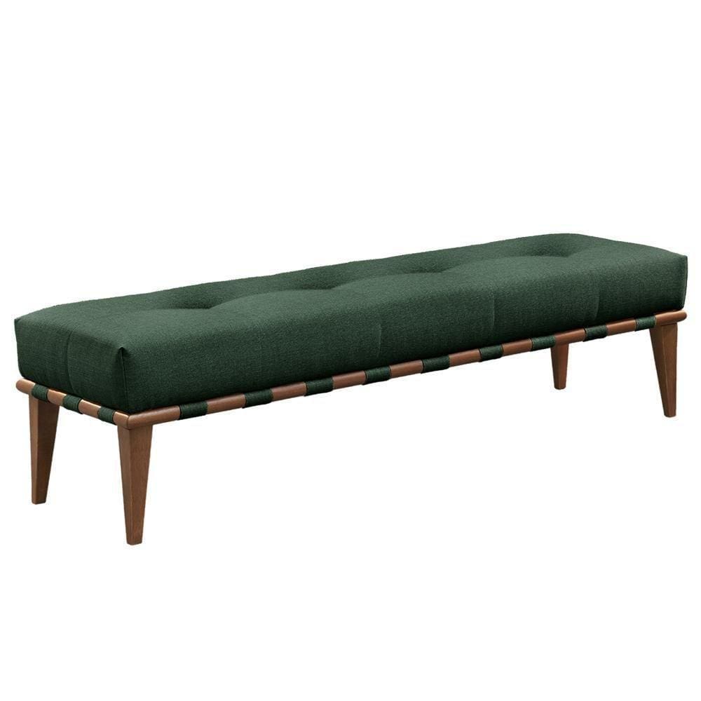 Recamier Valentin Luxo Madeira Maciça Castellar Móbile Veludo Verde