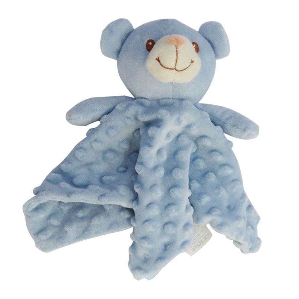 Naninha Urso Azul Laço Bebê - Segurança e Conforto