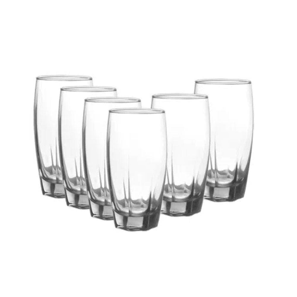 Jogo Copos Vidro Cristal 6Pcs 370Ml