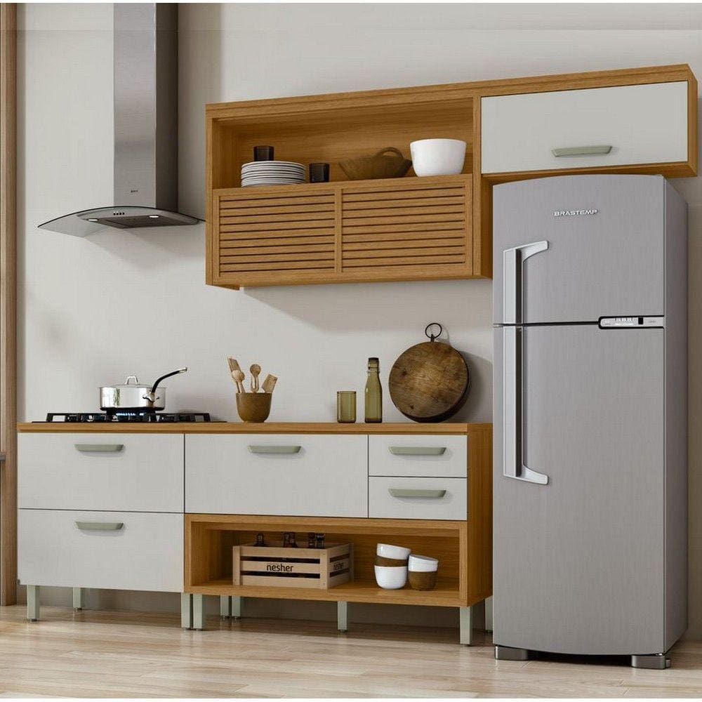 Cozinha 3 Peças Ripado Princesa 100 MDF Nesher